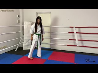 karate girl and jiu-jitsu girl beat a loser man